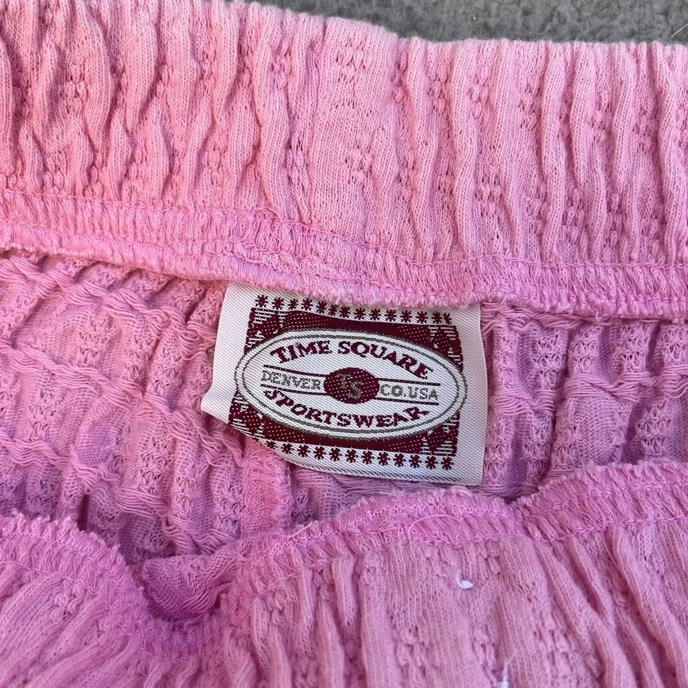 Vintage Time Square Sportswear Pink Shorts Y2K Textured Womens Large - Picture 2 of 9